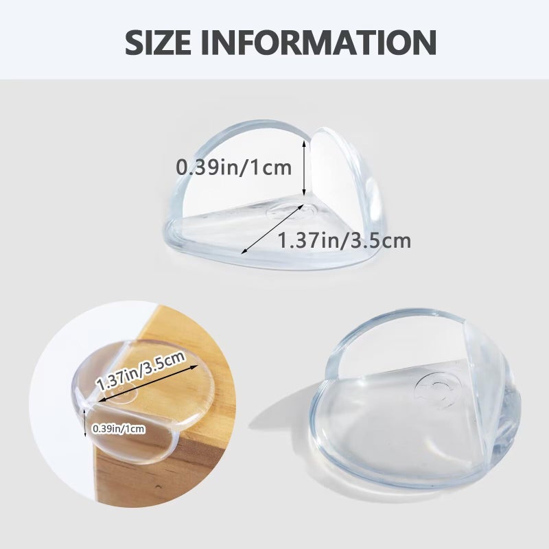 AIXMEET 8 Pack Corner Protector Baby  Table Corners  Clear Table Protectors for Furniture  Round Corner Guards  Safety Corner Protectors  Furniture Corner & Edge Safety Bumpers Baby Proofing - Image 2